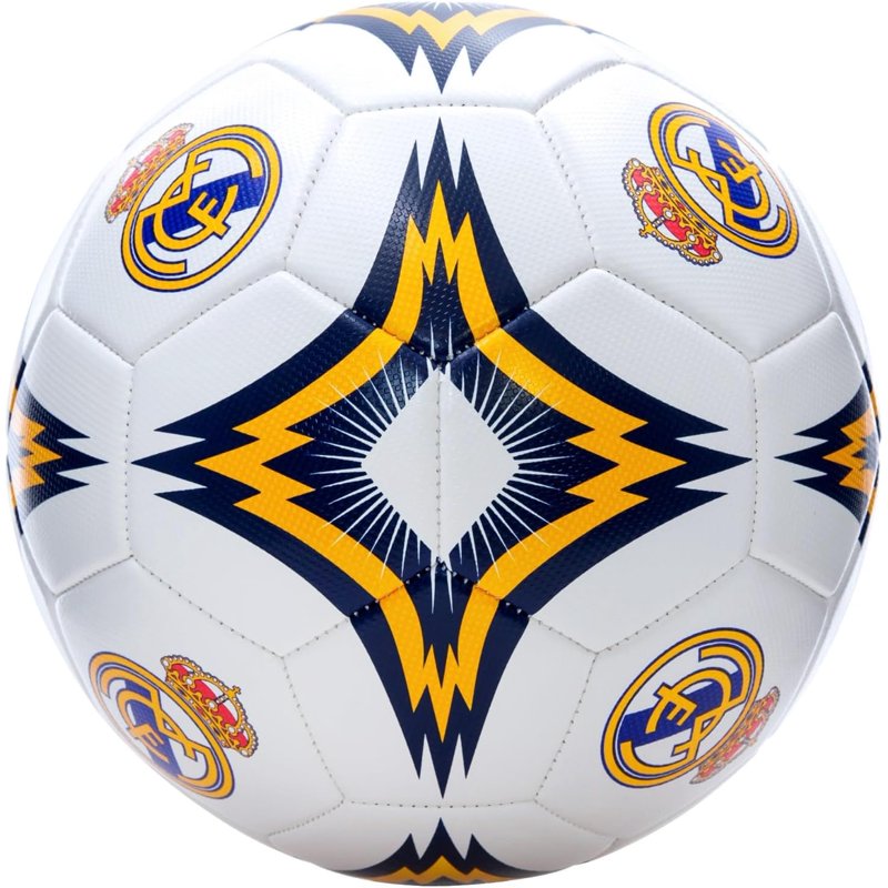 Size 5 Real Madrid Official Soccer Ball - Prism White Edition, Textured