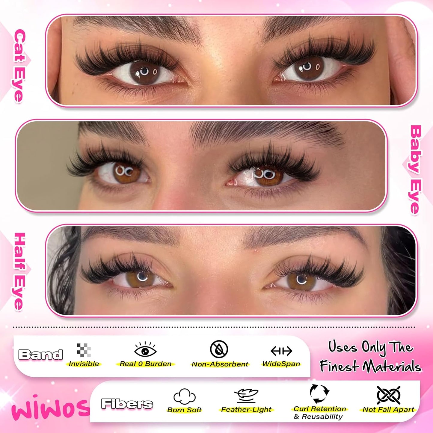 Manga Eyelash Clusters - Natural Look Anime Lash Extensions (8-16MM) for Beginners