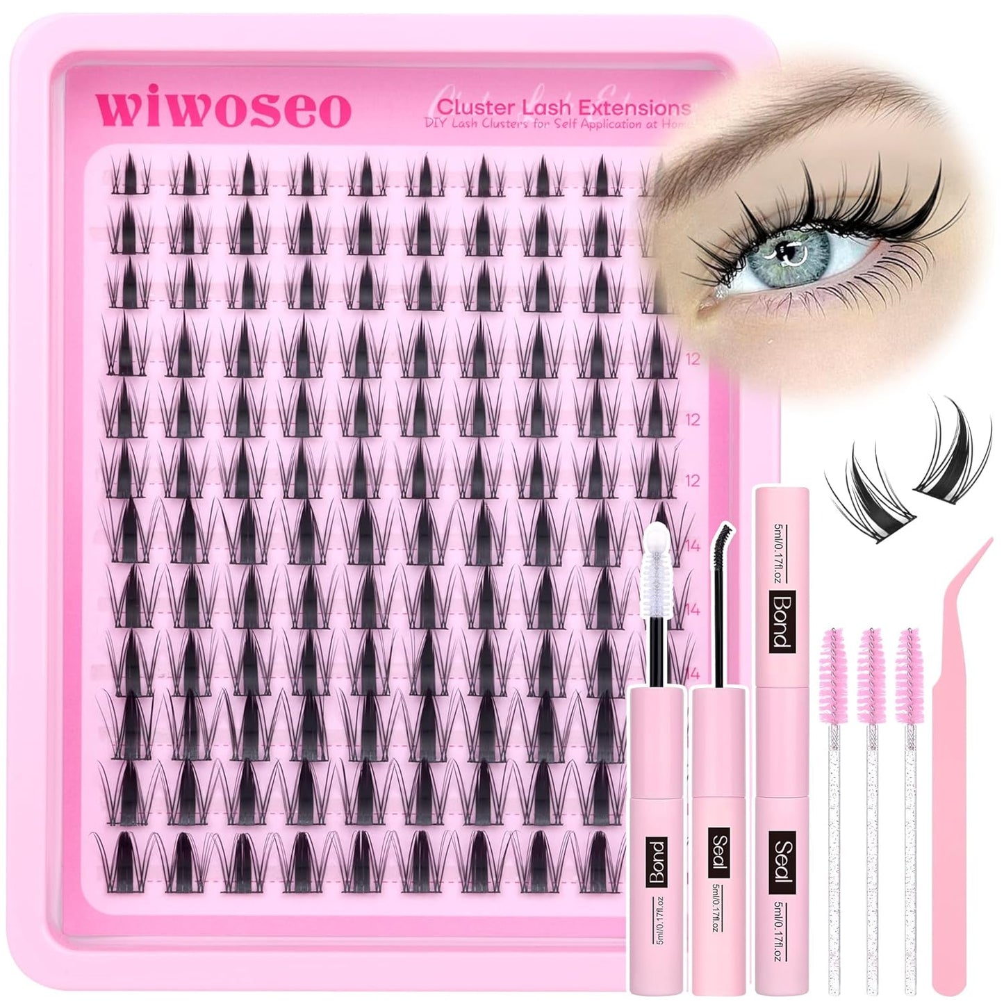 Manga Eyelash Clusters - Natural Look Anime Lash Extensions (8-16MM) for Beginners