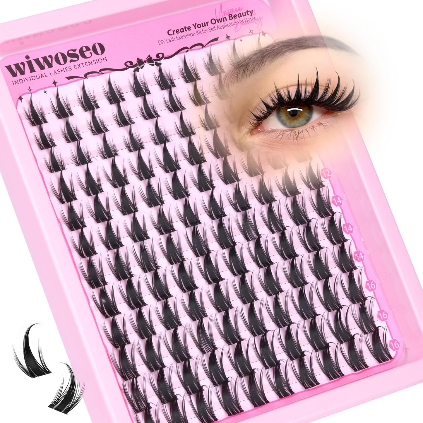 Manga Eyelash Clusters - Natural Look Anime Lash Extensions (8-16MM) for Beginners