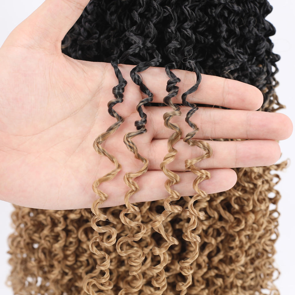 Yanky Twist Crochet Hair 14 Inch 9 Packs Passion Twist Crochet Hair Pre-twisted Fluffy Mini Crochet Twists Hair Crochet Braids Hair 1B/27#