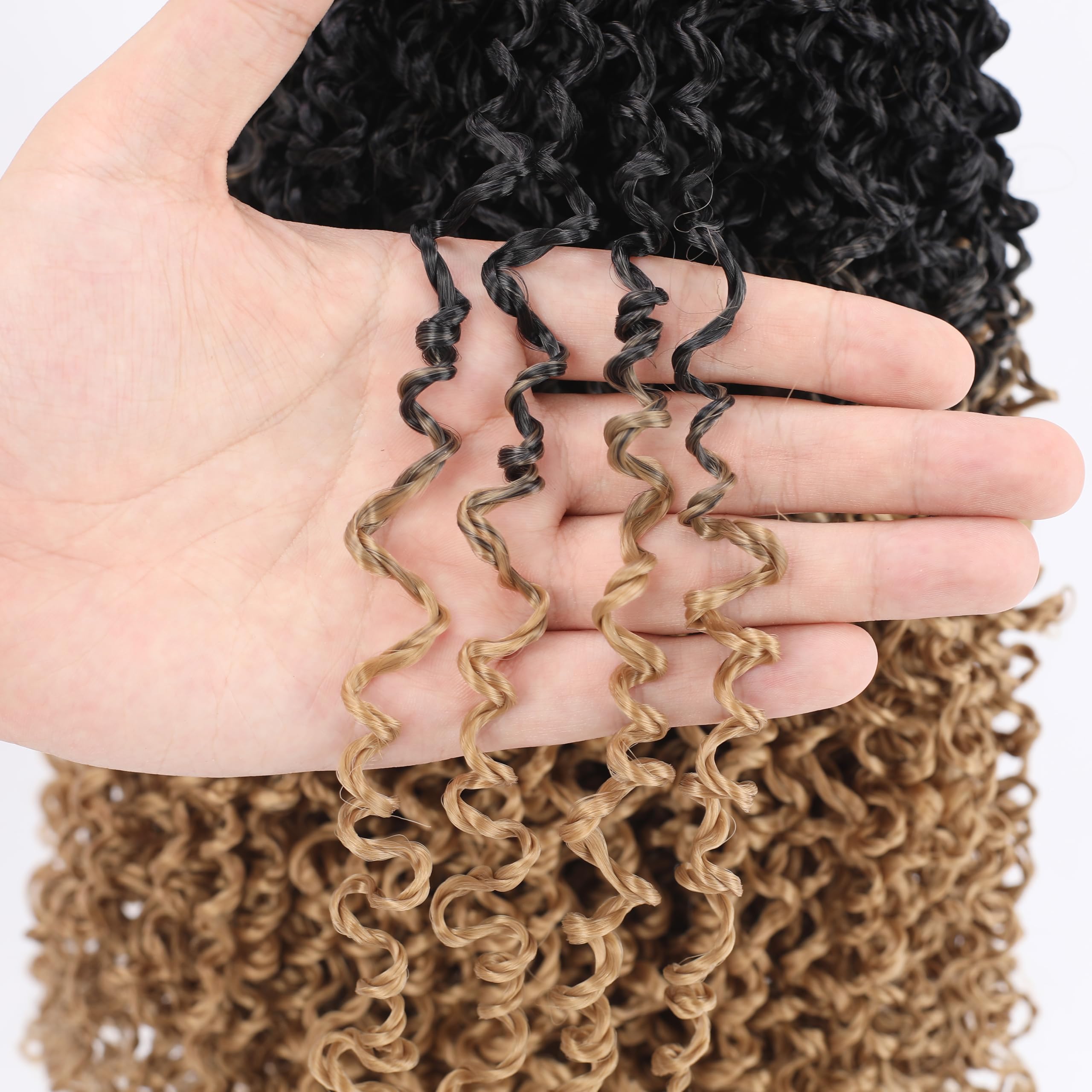 Yanky Twist Crochet Hair 14 Inch 9 Packs Passion Twist Crochet Hair Pre-twisted Fluffy Mini Crochet Twists Hair Crochet Braids Hair 1B/27#
