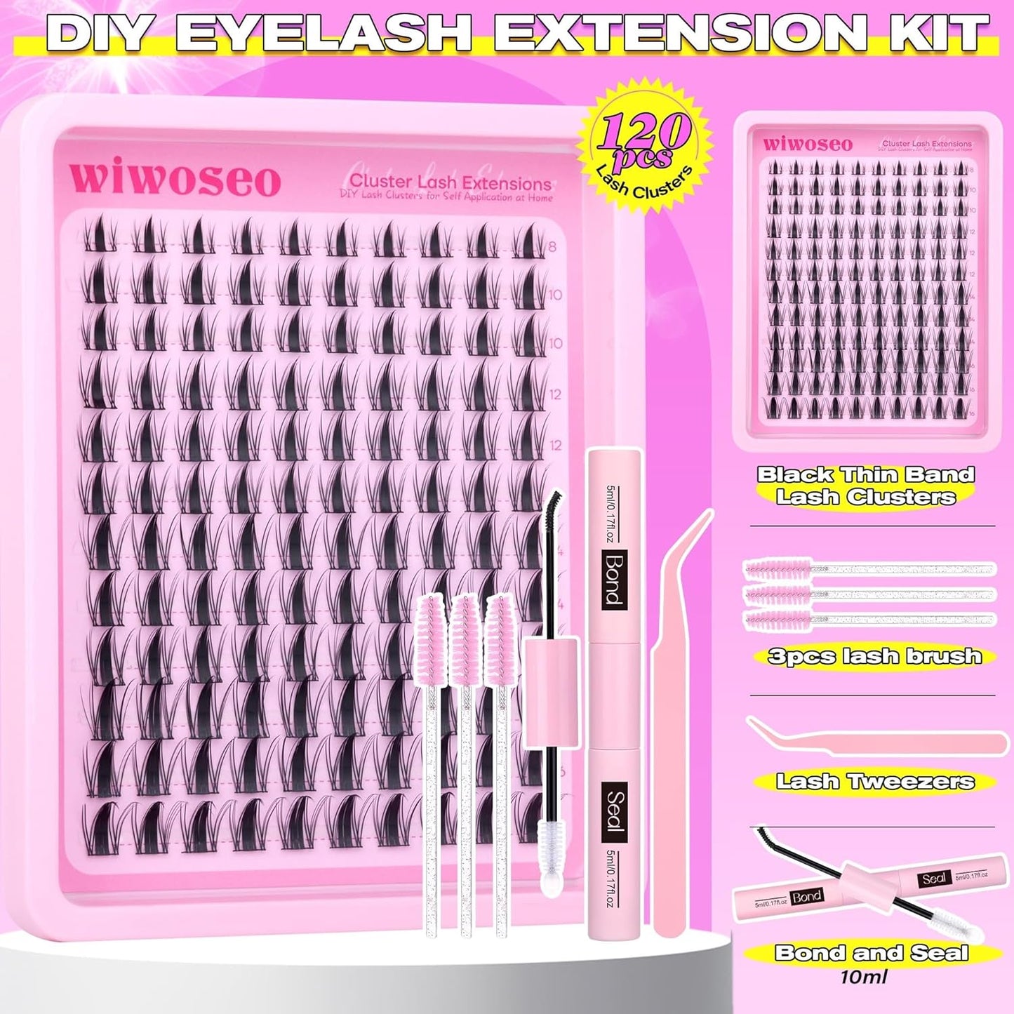 Manga Eyelash Clusters - Natural Look Anime Lash Extensions (8-16MM) for Beginners