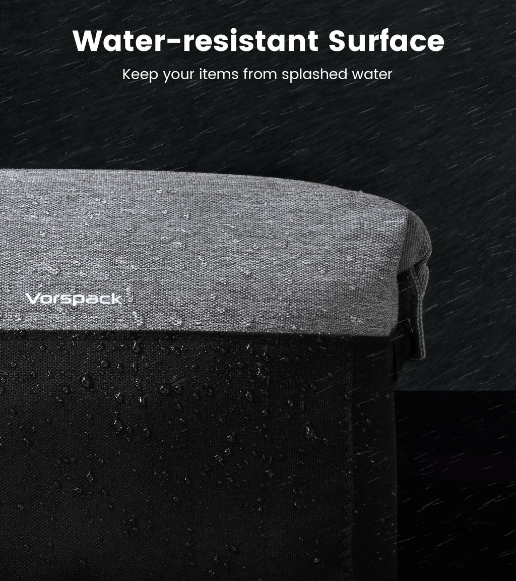 Vorspack Travel Toiletry Bag for Men - Lightweight Mens Toiletry Travel Bag Water Resistant Dopp Kit Shaving Bag for Skincare Toiletries Bathroom Gifts - Black