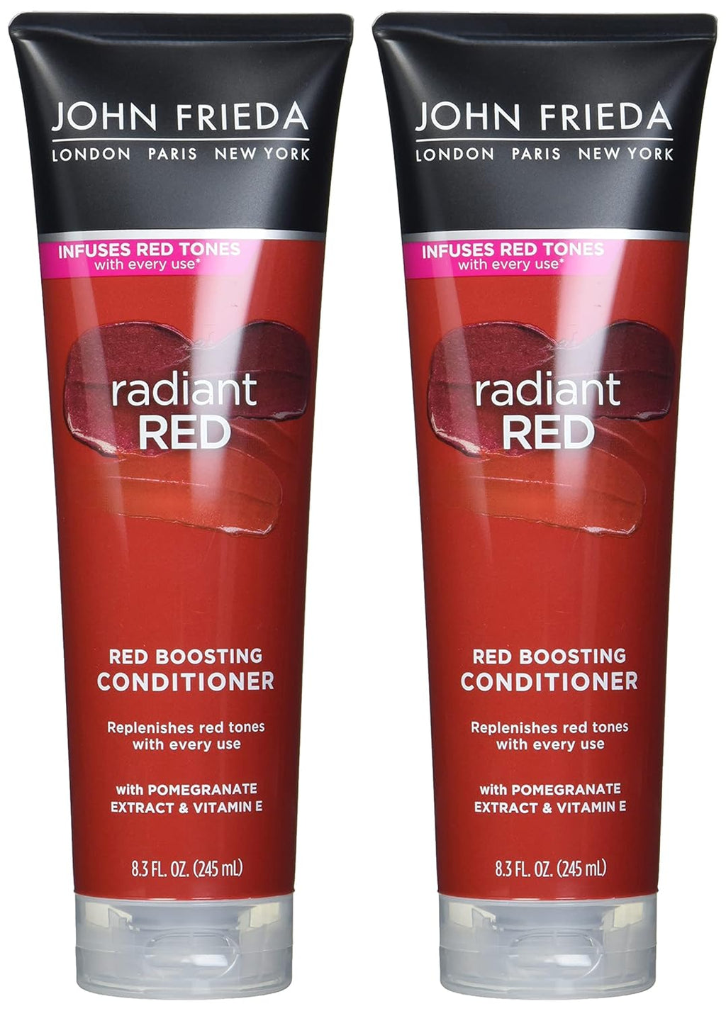 John Frieda Radiant Red, Color Boosting Conditioner, Hydrates and Enhances Red Tones with Pomegranate Extract and Vitamin E for Natural or Color-Treated Hair, 8.3 Oz