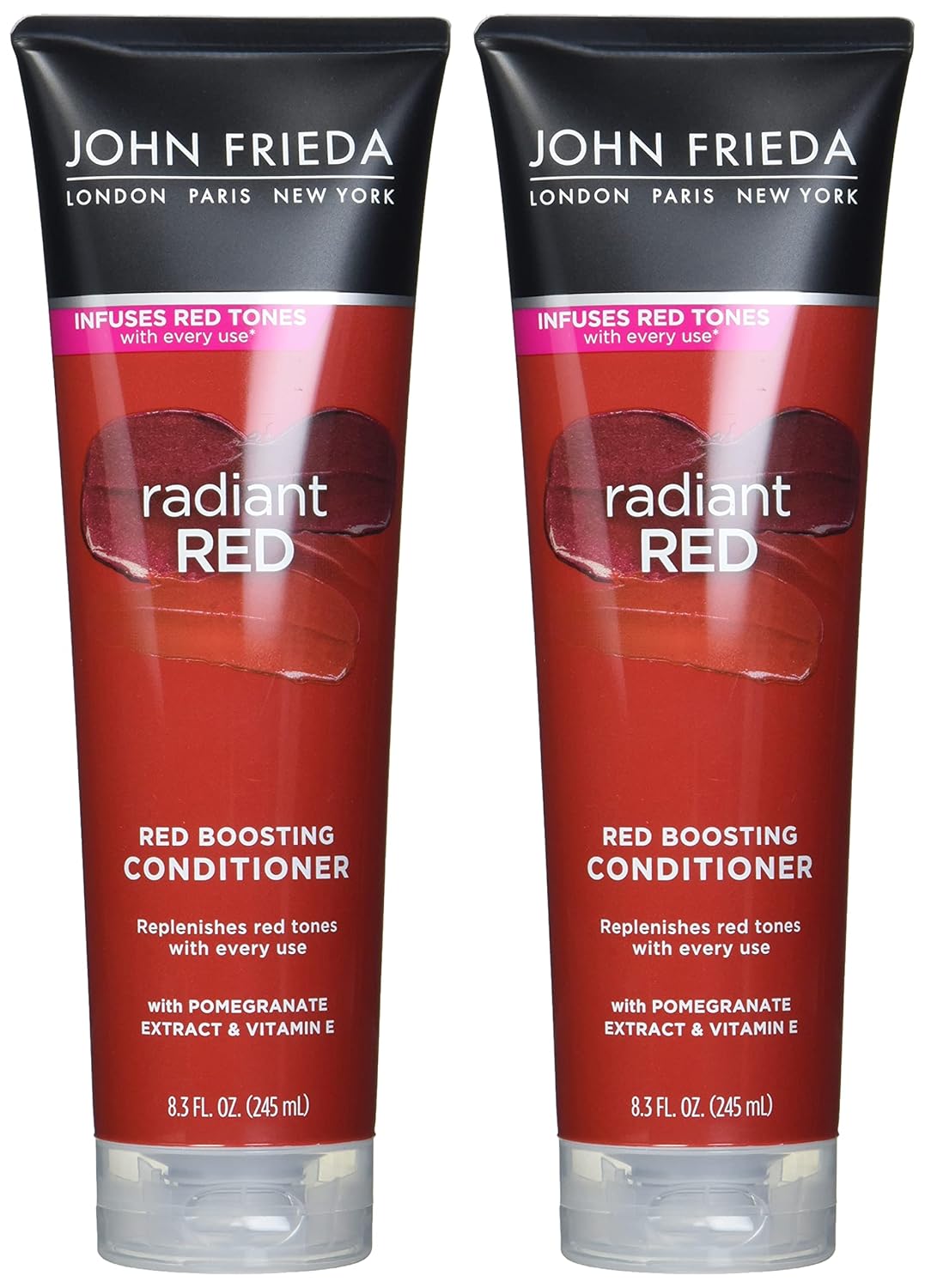 John Frieda Radiant Red, Color Boosting Conditioner, Hydrates and Enhances Red Tones with Pomegranate Extract and Vitamin E for Natural or Color-Treated Hair, 8.3 Oz