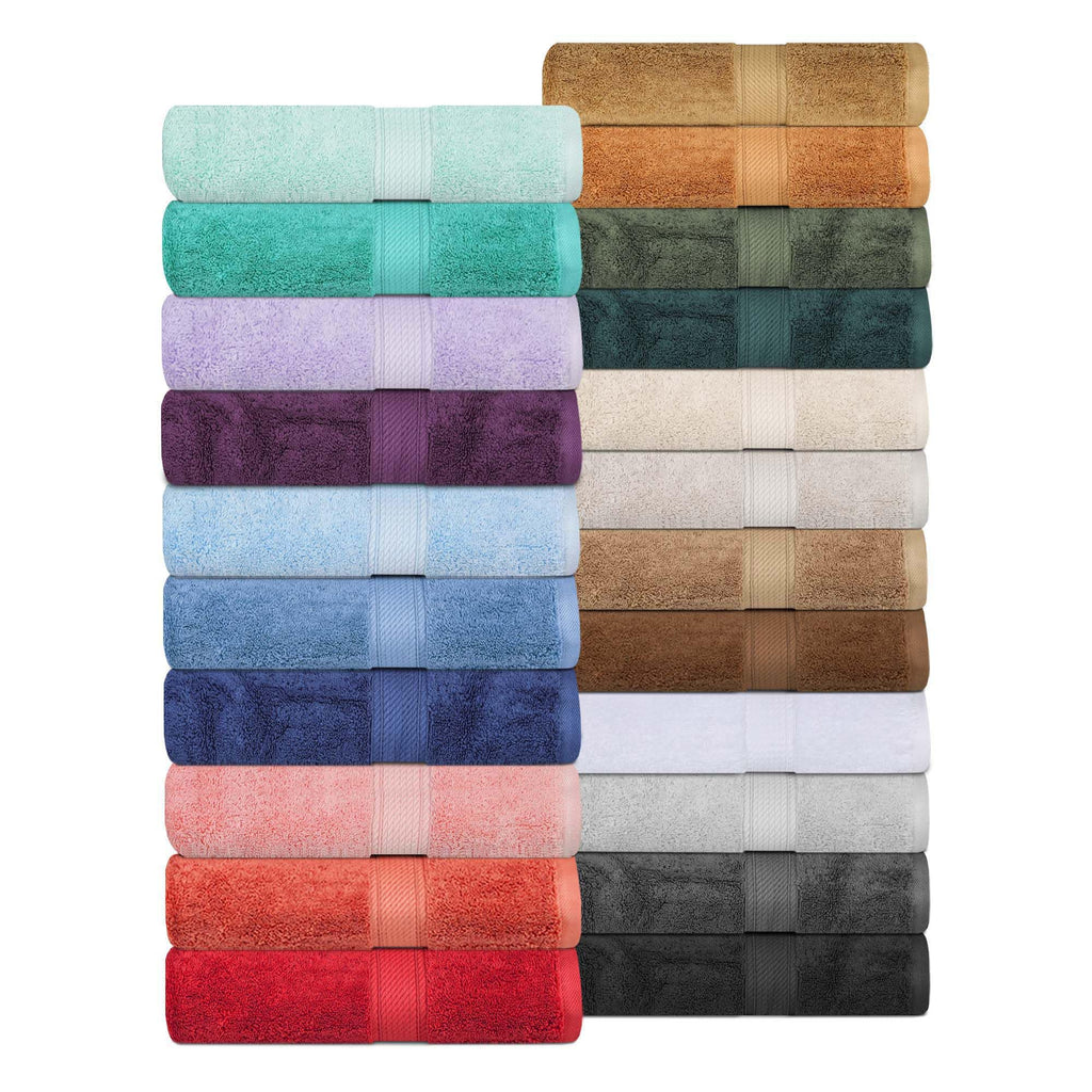 SUPERIOR Egyptian Cotton Pile 9 Piece Towel Set, Includes 3 Bath, 3 Hand, 3 Face Towels/Washcloths, Ultra Soft Luxury Towels, Thick Plush Essentials, Guest Bath, Spa, Hotel Bathroom, Purple