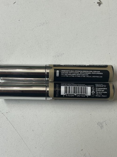 Root touch up, temporary hair color to cover gray hairlines, eyebrows, Mustache & Beards Greyfree 2 PACK (DARK BLONDE)