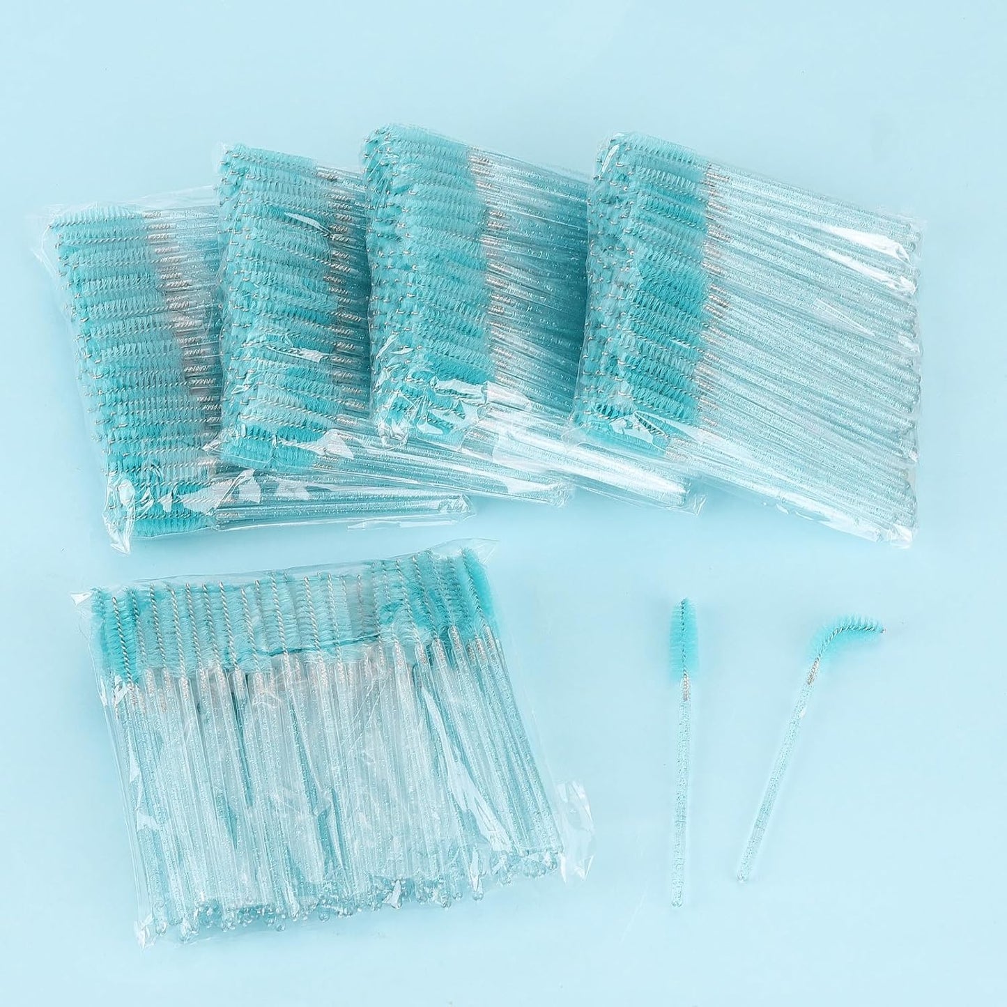 500 Disposable Mascara Wands - Colorful Eyelash Brushes & Spoolies for Extensions