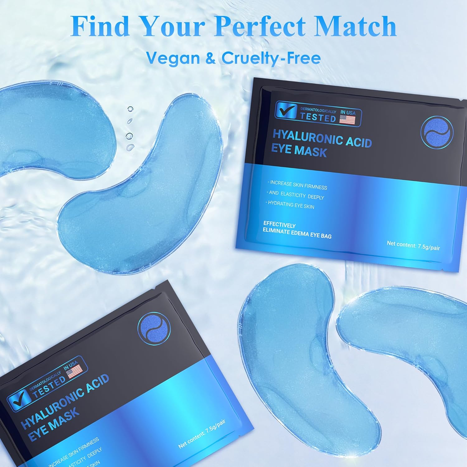 Under Eye Patches (30 Pairs), 24K Gold Under Eye Mask for Puffy Eyes, Dark Circles,Bags and Wrinkles with Collagen,Relieves Pressure and Reduces Wrinkles,Revitalises and Refreshes Your Skin