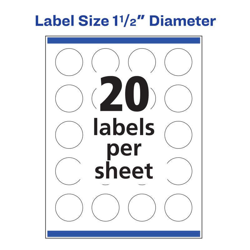 Glossy Clear Round Labels 1.5 Inch - Customizable Waterproof Stickers - Pack of 100+