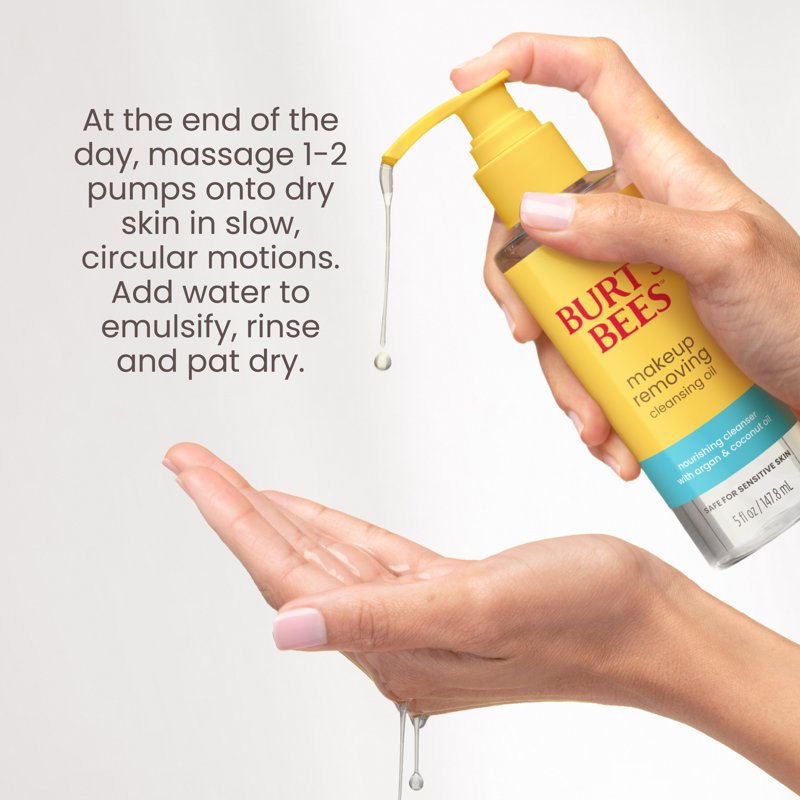 Makeup Removing Cleansing Face Oil with Argan & Coconut Oil - Hydrating & Gentle