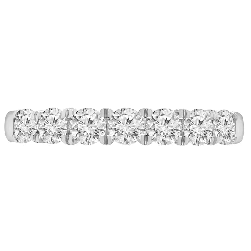 1 Ct. Round Lab-Grown Diamond Eternity Band Sterling Silver Jewelry for Women Size 5