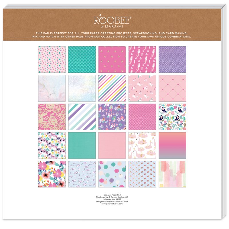 Pink Dreamland Scrapbook Paper Pad - 50 Sheets 12x12 inch Designs for Crafts & DIY