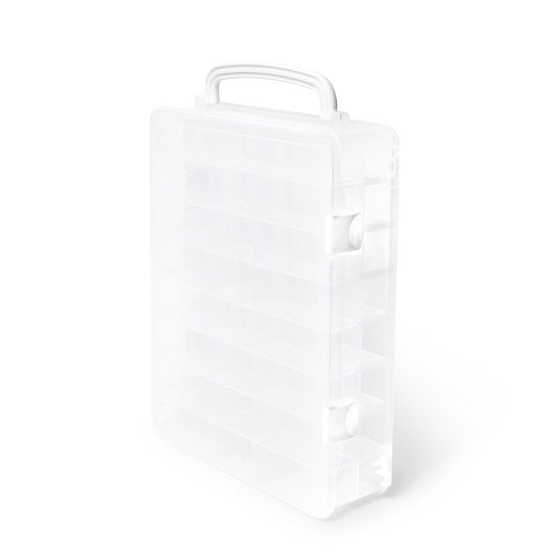 Thread Storage Box Organizer with 48 Compartments and Removable Dividers