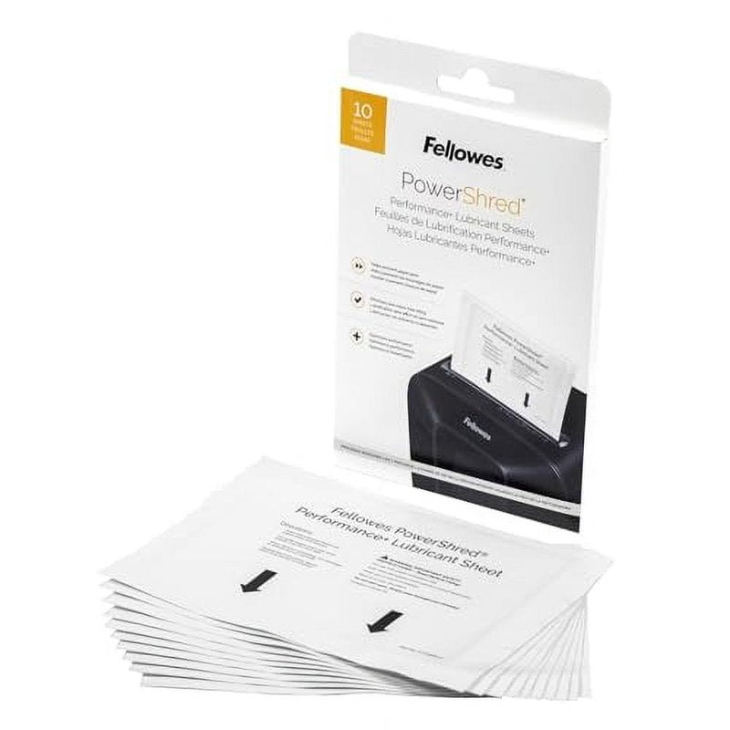 Paper Shredder Lubricant Sheets 10 Pack - Compatible with Cross-Cut & Micro-Cut Shredders