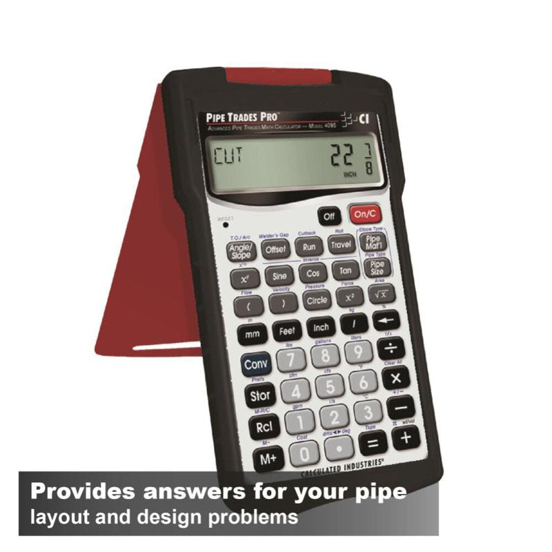 Construction Calculator for Pipe Fitting & Plumbing - Portable with Hard Case