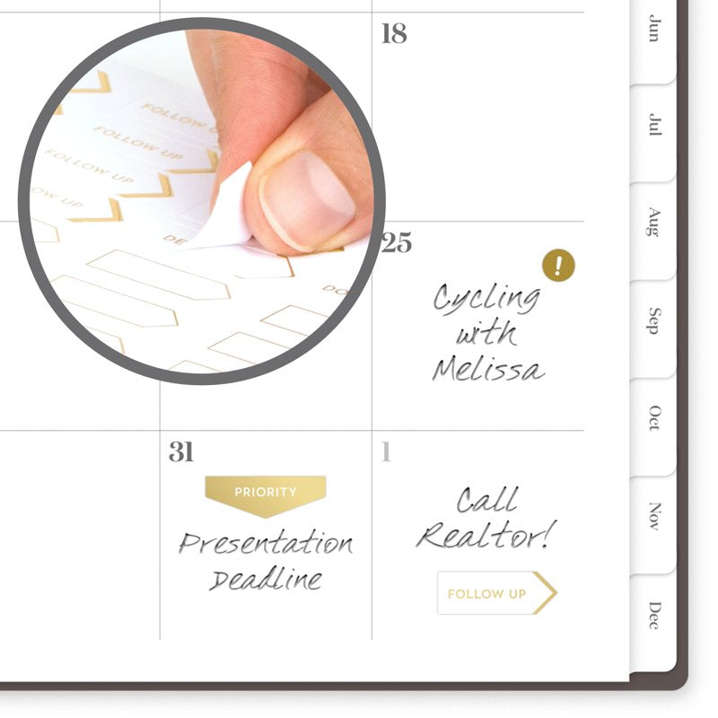 2025 Weekly Monthly Planner - Red Violet, 8.5x11 Inches, Office Organizer