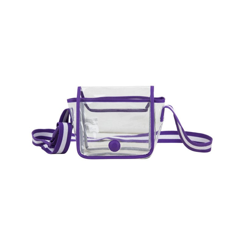 Clear Stadium Cross Body Bag - Adjustable Shoulder Bag for Security Lines
