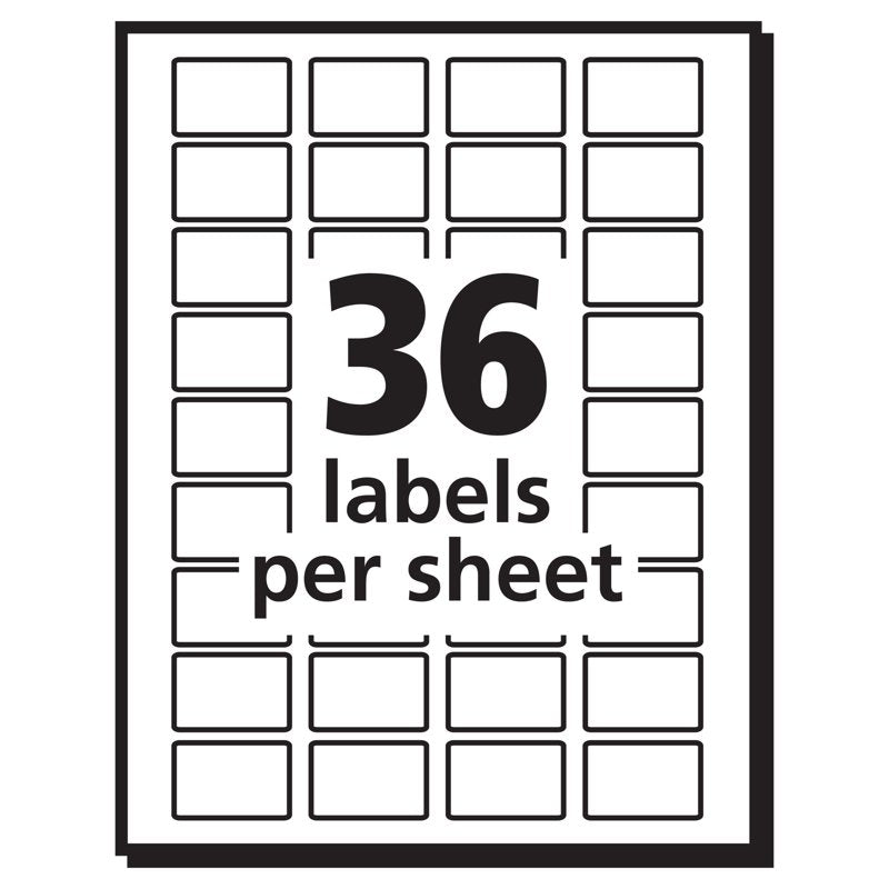 Removable Labels 1/2 x 3/4 Inch - Pack of 1,008 Customizable Adhesive Labels