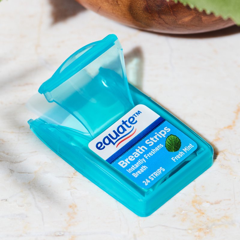 Sugar-Free Breath Strips Fresh Mint Pack of 120 | Oral Freshening Mints
