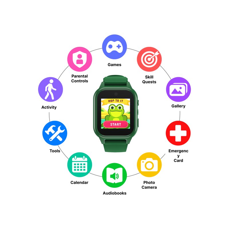 Kids Unisex Smartwatch with Camera, Audiobooks & Games - Durable Water-Resistant