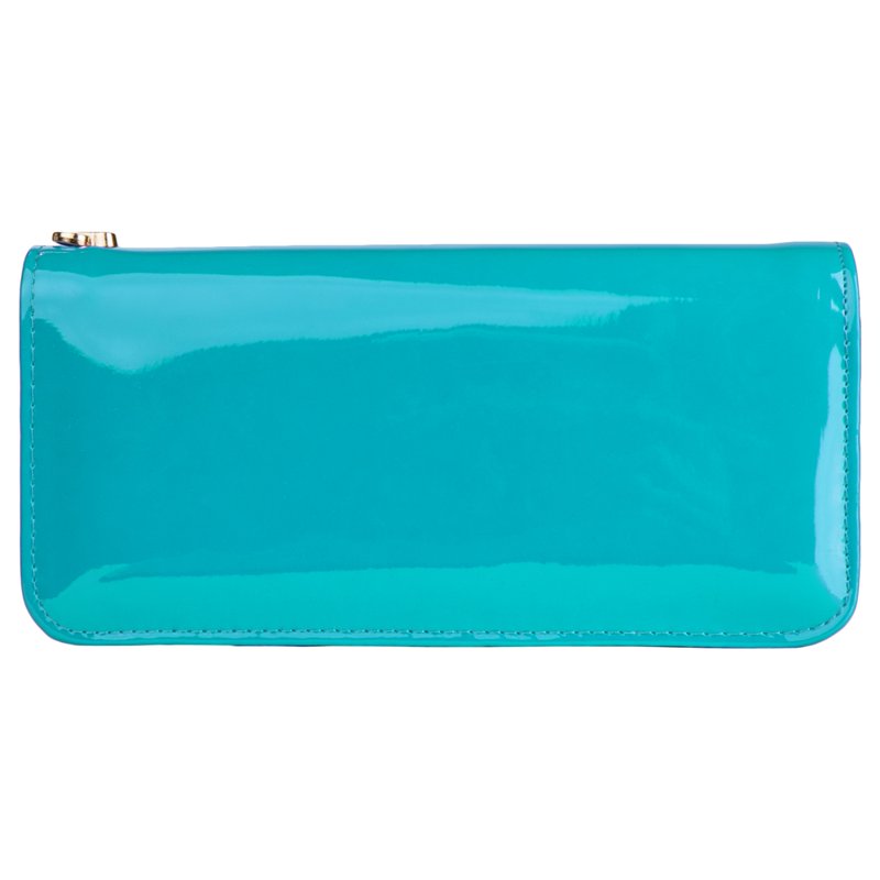Women's Convertible Patent Leather Wallet with Card Organizer & Wristlet