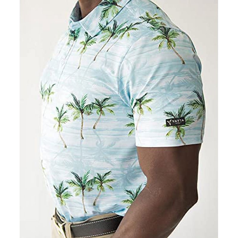 Men's Golf Polo Shirt - Hawaiian Style Performance Athletic Fit