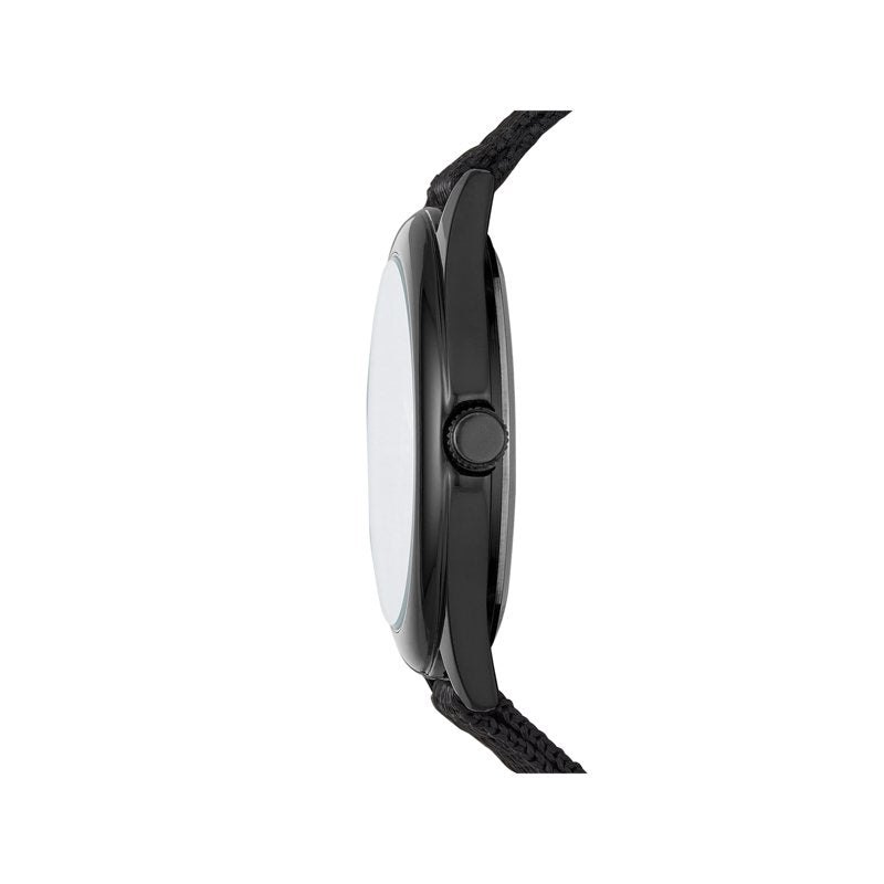 Men's Watch with Gunmetal Case & Black Nylon Strap – Easy Read Dial, Water Resistant