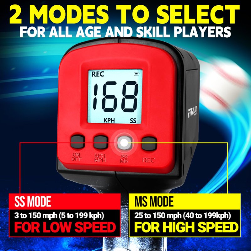Baseball Radar Gun with LED Display and Tripod - Accurate Speed Measurement