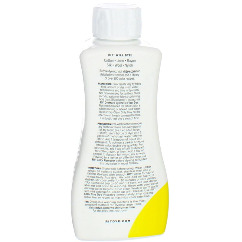 All Purpose Fabric & Clothing Dye - Lemon Yellow, 8 fl oz