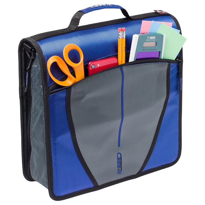 3-Inch Zipper Binder for School & Office Organization - Blue