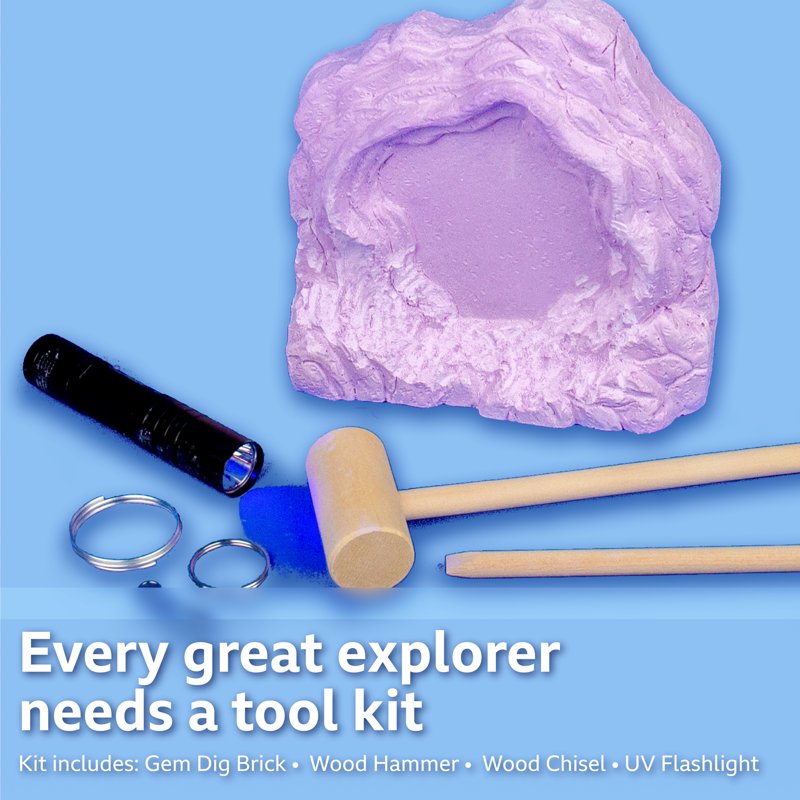 Glowing Cave Mineral Dig Kit for Kids STEM Geology Excavation Set - Ages 6+