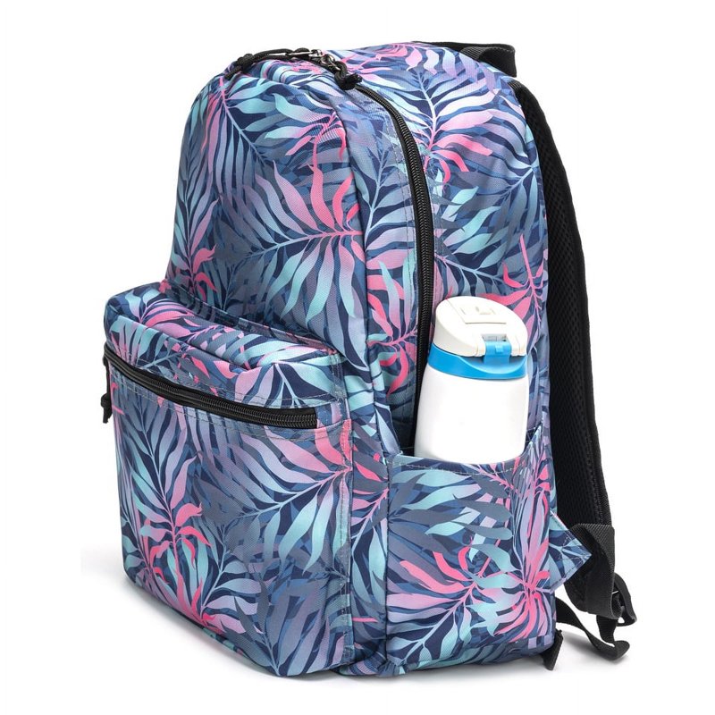 Large 18-Inch Printed School Backpack for Students and Adults