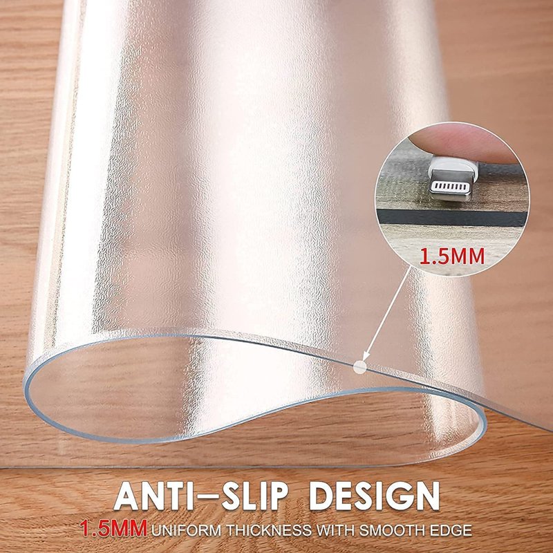Heavy Duty Clear Chair Mat for Hardwood and Tile Floors - Office Desk Floor Protector 36x48