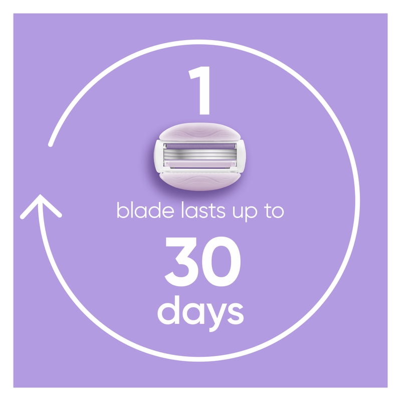 Venus Comfort Glide Freesia Women's Razor Blade Refills - 4 Count, 2 Pack