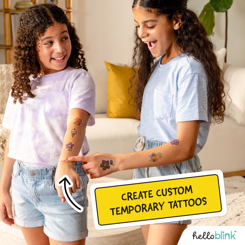 Kids Temporary Tattoo Maker Kit - Design and Print Custom Body Art