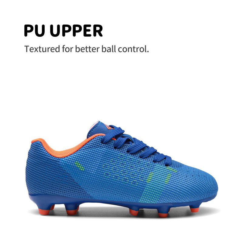 Dream Pairs Soccer Cleats for Kids Royal Blue/Orange Size 12 - Boys & Girls Football Shoes