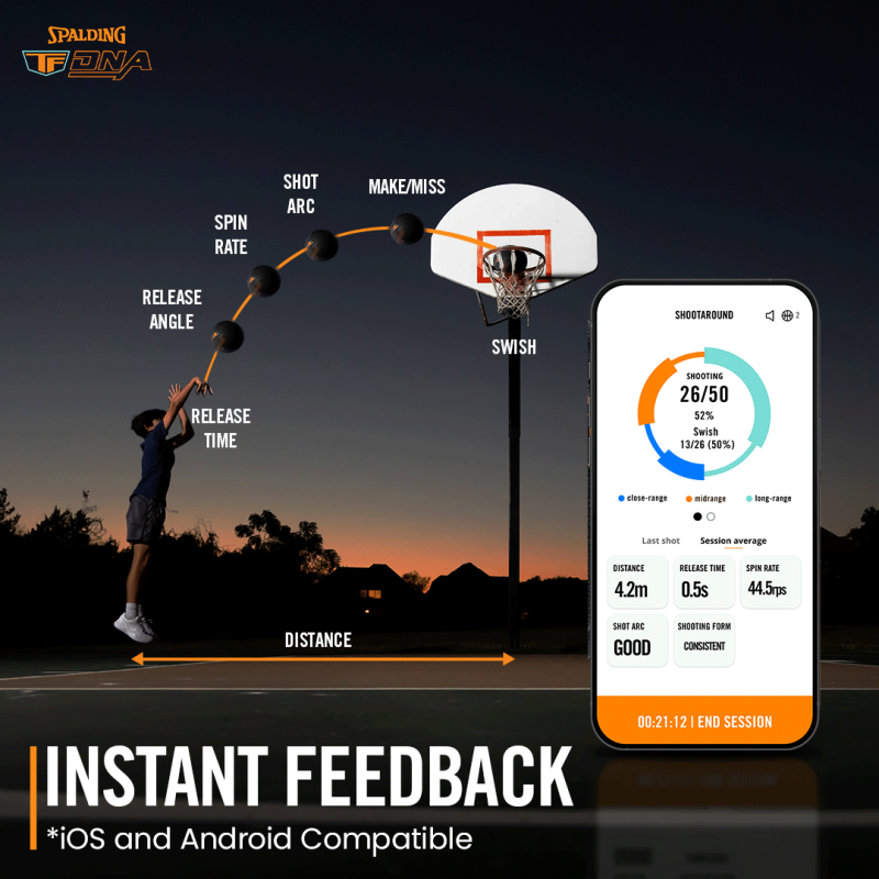 Smart Basketball with App Subscription Bundle for All Surfaces - Size 6/7 Options