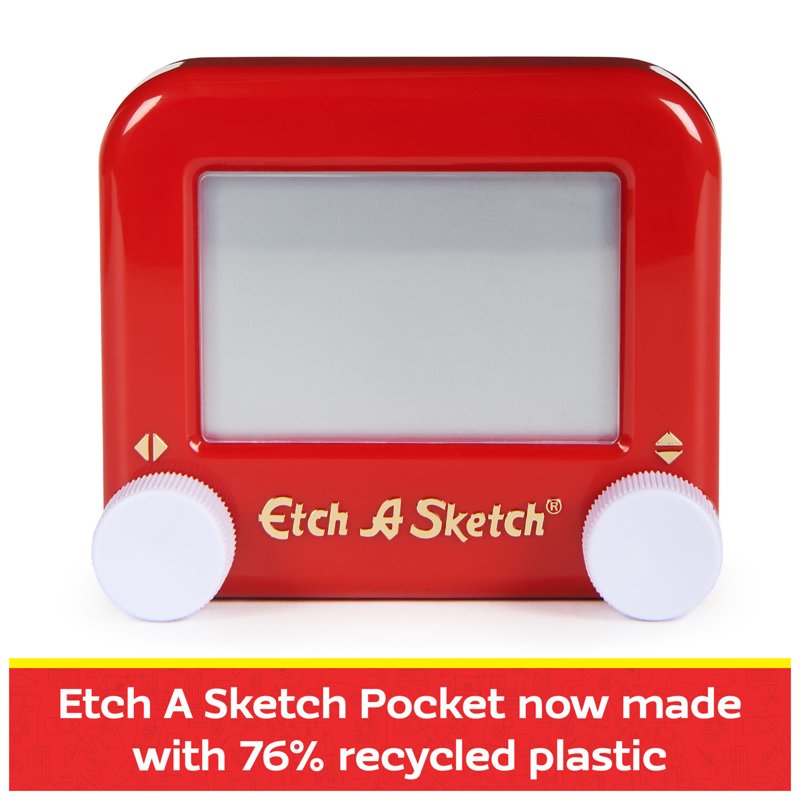 Sustainable Etch A Sketch Pocket Drawing Toy for Kids & Travel