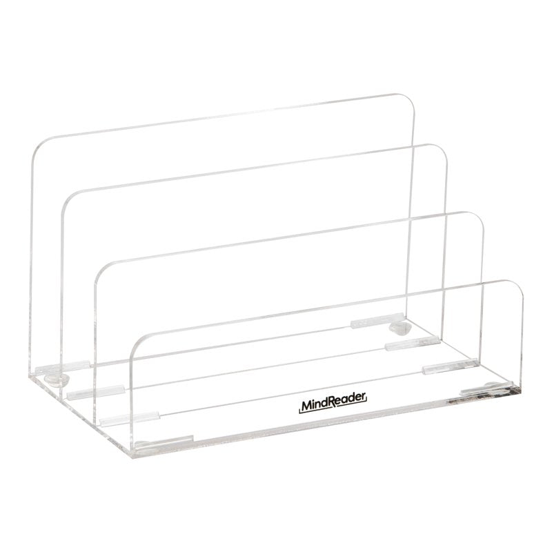 3-Tier Mail Sorter Desktop Organizer Acrylic Office Storage