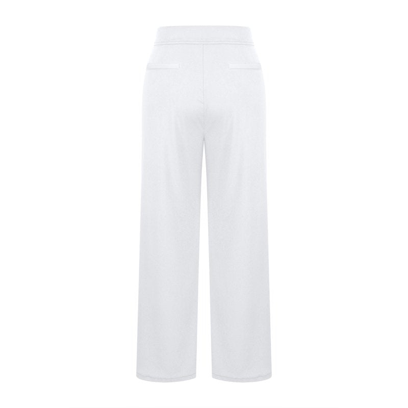 Women's Wide-Leg Athletic Pants with Pockets and Elastic Waist for Workout and Casual Wear