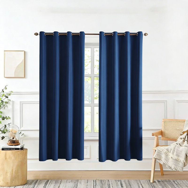 Insulated Blackout Curtains for Windows - Noise & Light Blocker, 59x63in