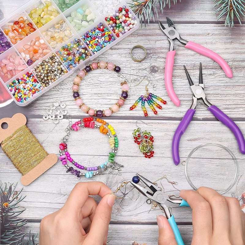 Jewelry Making Pliers Set - Wire Cutting, Wrapping & Repair Tools for Crafts