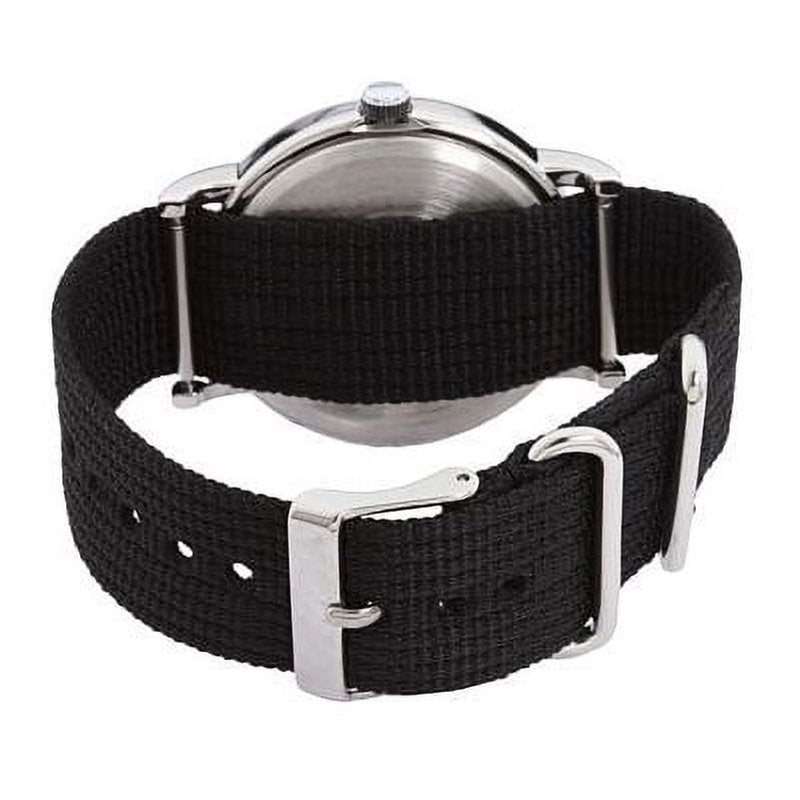 Unisex Casual Watch with Slip-Thru Fabric Strap - 38mm Water-Resistant