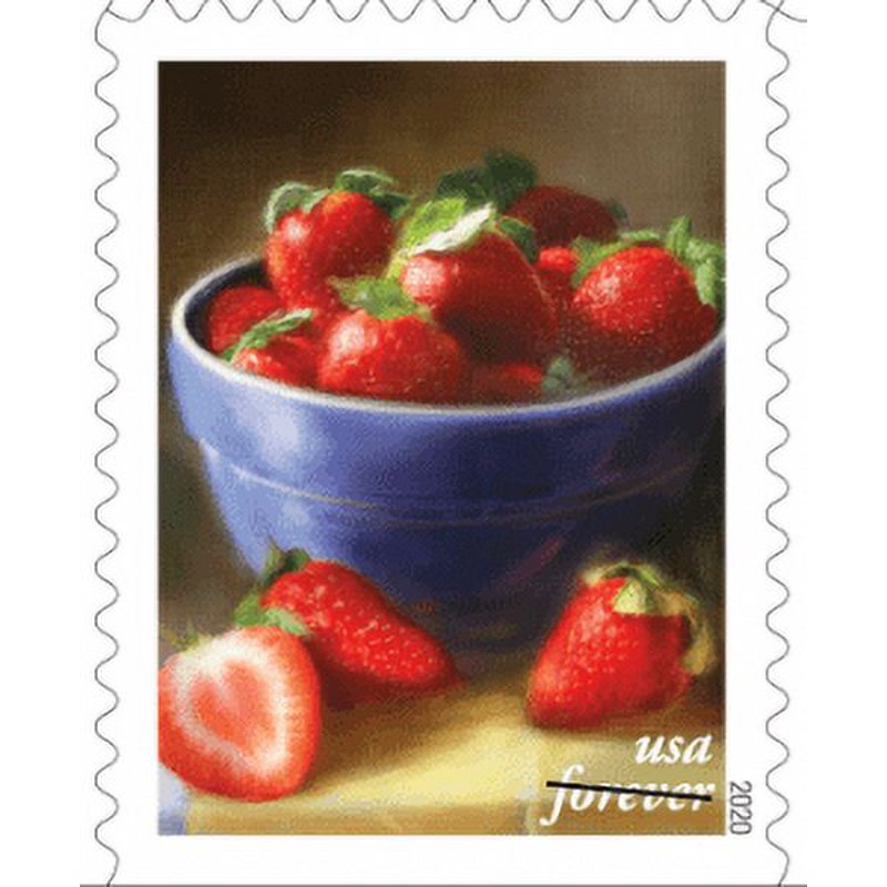 USPS Fruits & Vegetables Postage Stamp Book of 20 - Garden, Birthday, Wedding