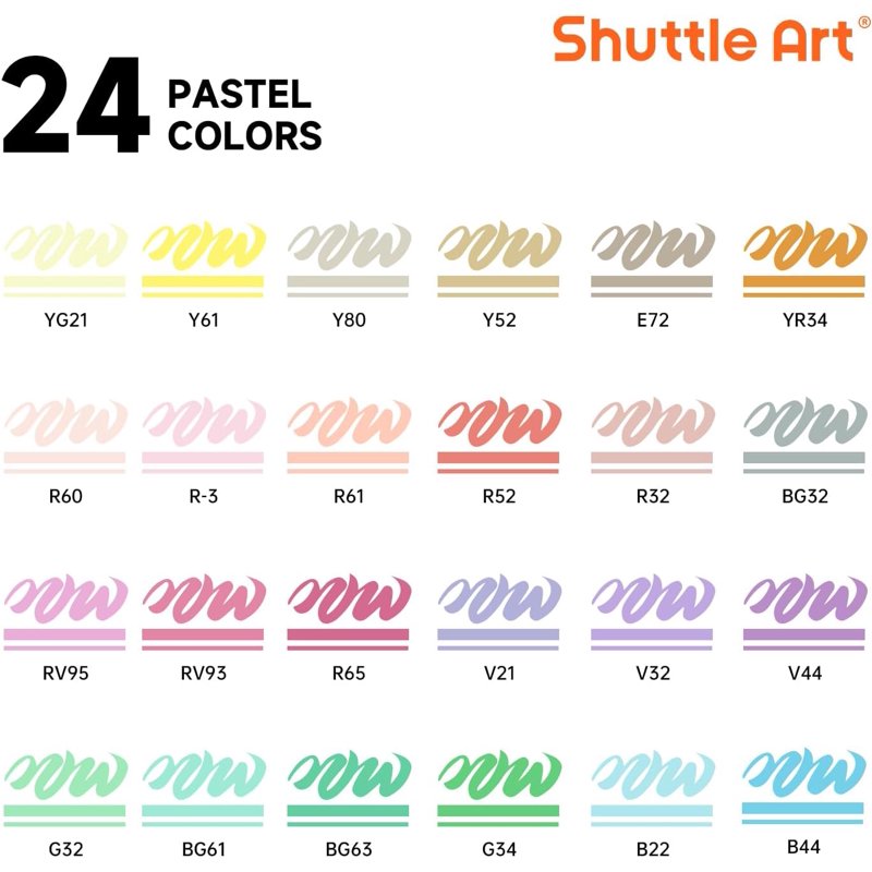 Acrylic Paint Markers Set - 24 Pastel Colors, Waterproof & Fade-Resistant