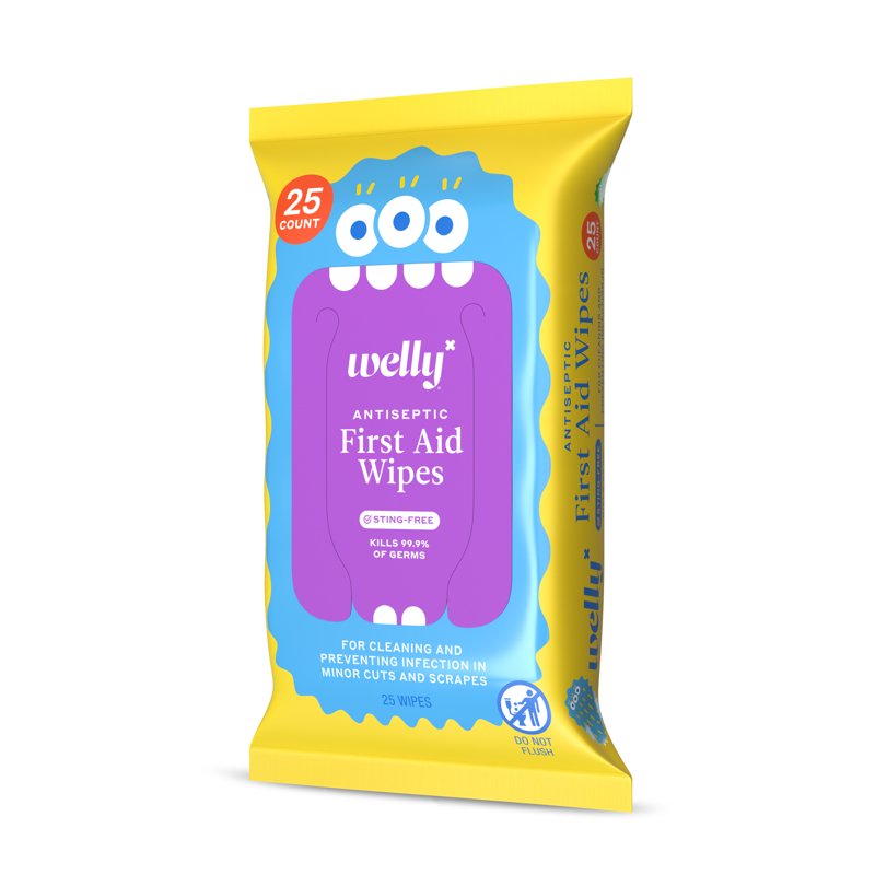 Antiseptic Wipes 25 Count - Gentle, Alcohol-Free Wound Cleanser & Infection Preventer
