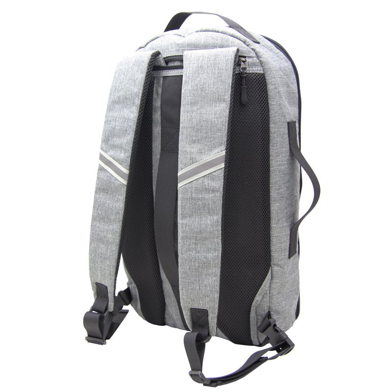 20-Inch Travel Backpack with Trolley Sleeve and Multi Pockets - Gray