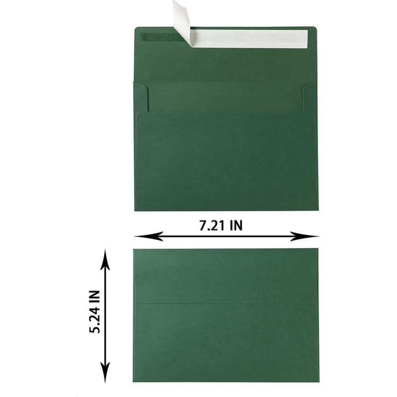 50 Pack A7 Self Seal Envelopes for Wedding Party Greeting Cards Photos